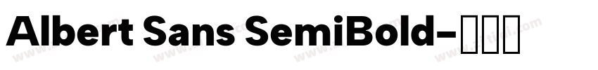 Albert Sans SemiBold字体转换